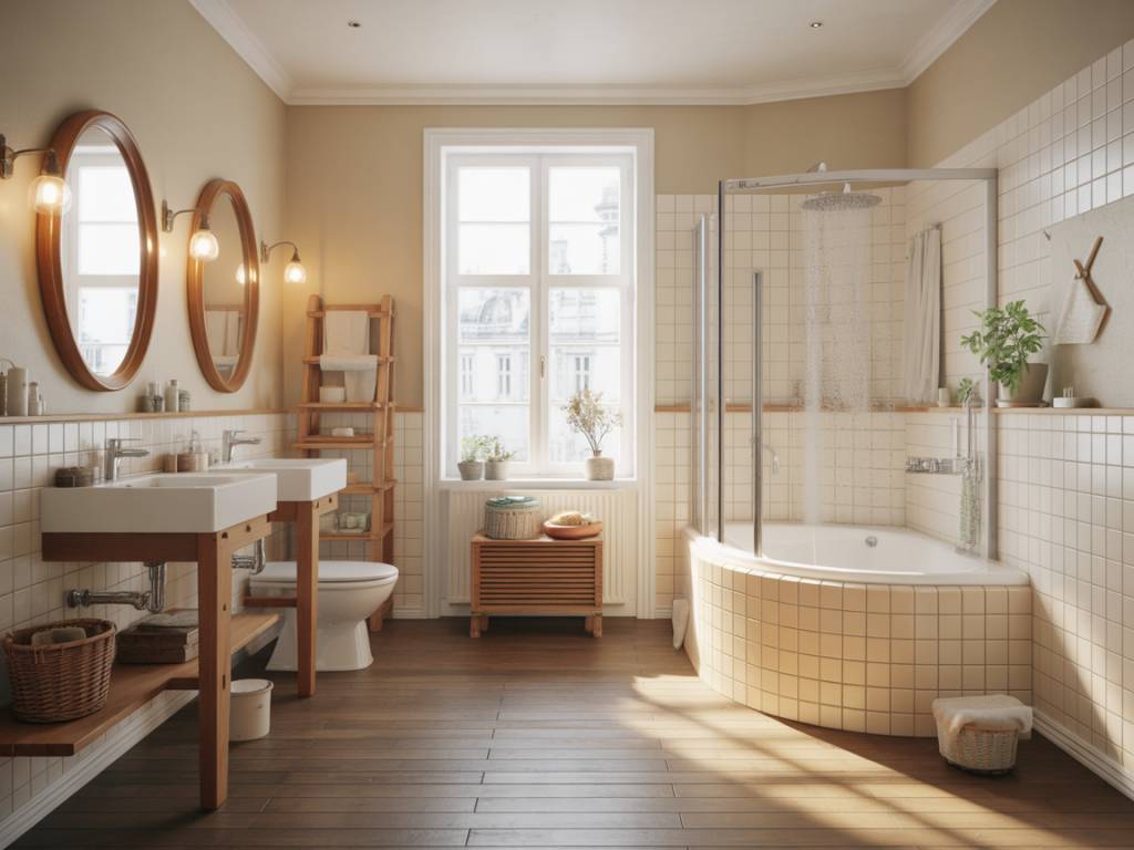 Salle de bain sur plancher bois : astuces et précautions techniques