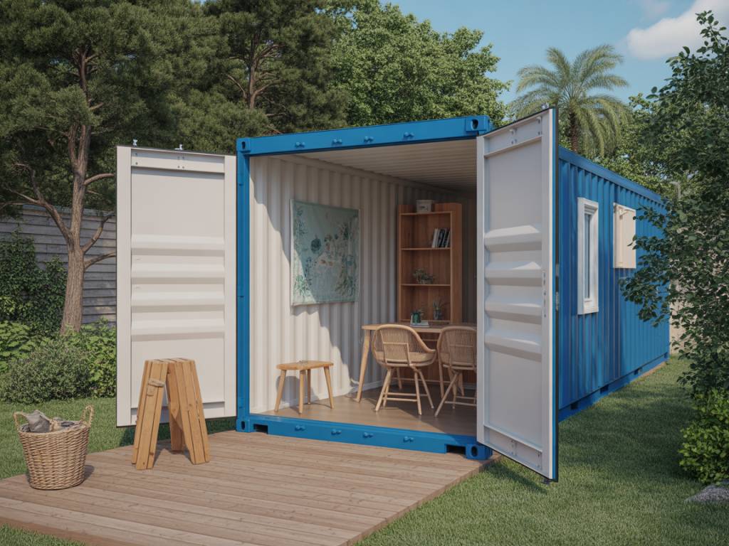 Construire un abri de jardin en container maritime : étapes clés, autorisations et budget à prévoir