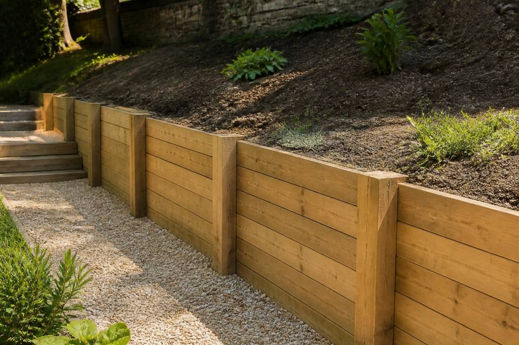 Comment faire un mur de soutènement en bois durable et pas cher