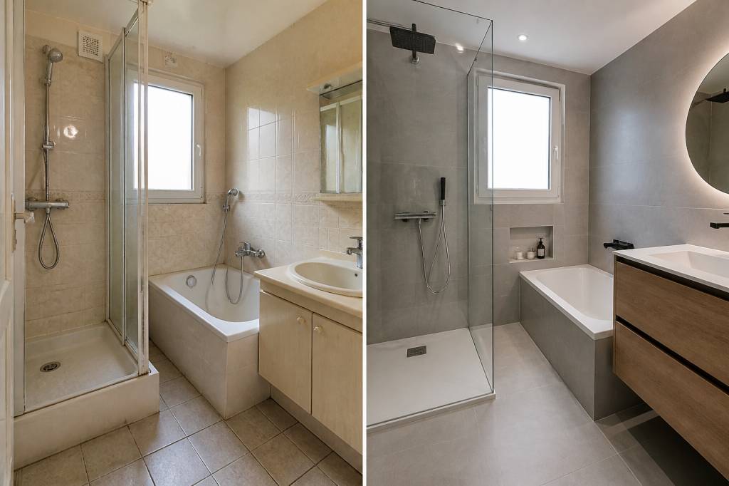 Carrelage rénovation salle de bain avant après : idées et conseils pour transformer votre pièce d’eau