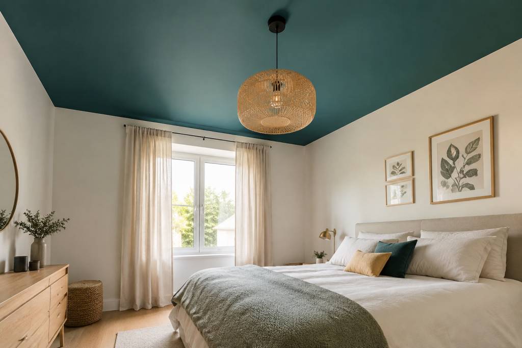 Chambre avec plafond peint : idées et conseils pour réussir sa décoration