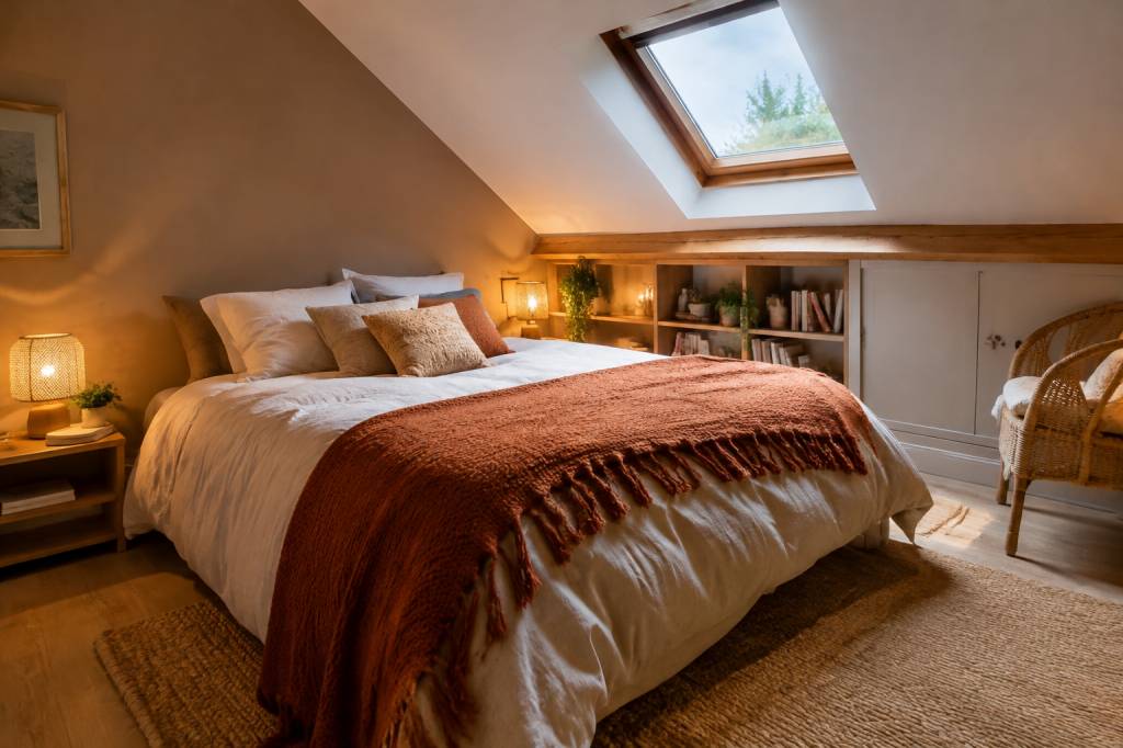 Chambre sous combles cocooning : idées et conseils pour aménager un espace chaleureux